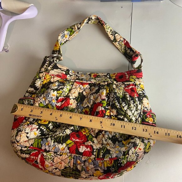 Vera Bradley Poppy Fields Reversible Floral Tote magnetic Purse Shoulder Bag - Picture 8 of 10